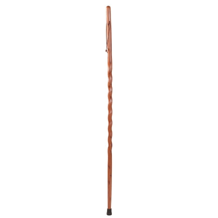 Mabis Healthcare Hiking Staff Brazos Wood 55 Inch Height Twisted Red Cedar Print - 602-3000-1252