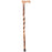 Mabis Healthcare Hiking Staff Brazos Wood 37 Inch Height Twisted Hickory Print - 502-3000-0226