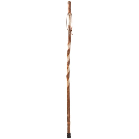 Mabis Healthcare Hiking Staff Brazos Wood 48 Inch Height Twisted Sassafras Print - 602-3000-1317
