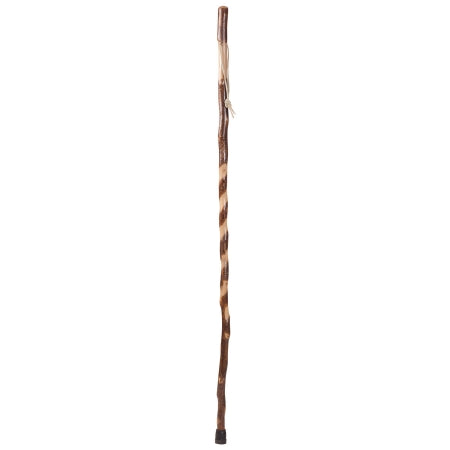 Mabis Healthcare Hiking Staff Brazos Wood 55 Inch Height Twisted Sweet Gum Print - 602-3000-1322
