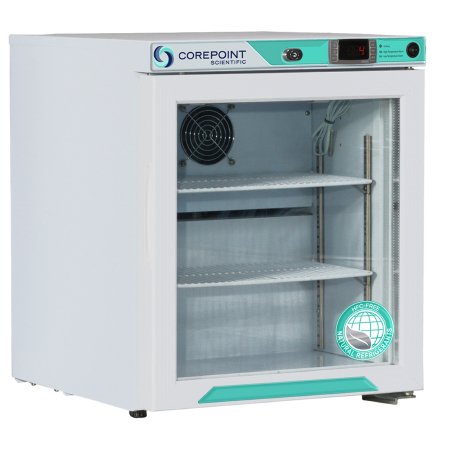 Corepoint Scientific - Countertop Refrigerator Laboratory Use 1 cu.ft. 1 Swing Glass Door Cycle Defrost - PR011WWG/0