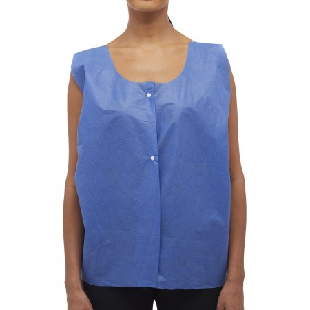 McKesson - Exam Vest Blue One Size Fits Most Front Opening Snap Closure Unisex - 143-70218N