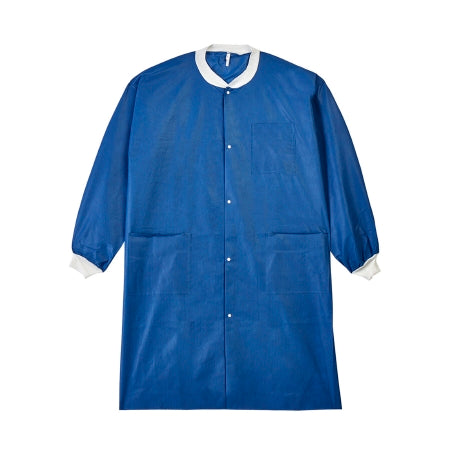 LabMates - Lab Coat Blue 5X-Large Knee Length Disposable - 85249