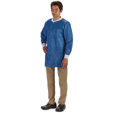 LabMates - Lab Jacket Blue 4X-Large Hip Length Disposable - 85233
