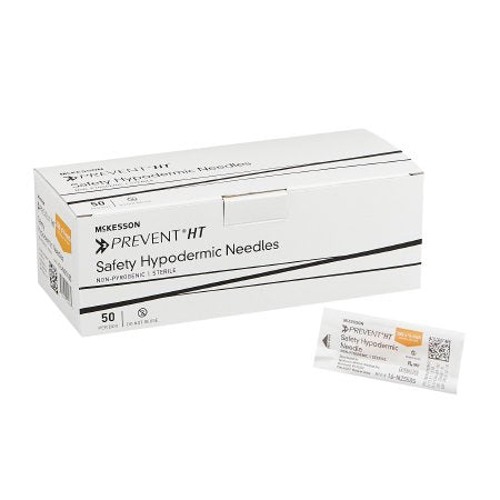 McKesson Prevent HT - Hypodermic Needle Hinged Safety Needle 25 Gauge 5/8 Inch Length Thin Wall - McKesson - 16-N2558S