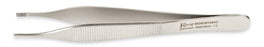 Medline - Tissue Forceps Adson-Brown 4-7/8 Inch Length Surgical Grade German Stainless Steel NonSterile NonLocking Serrated Thumb Handle Straight Serrated Tips with 8 X 8 Teeth - MDS1018812