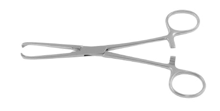 Medline - Tissue Forceps Allis 6 Inch Length Surgical Grade German Stainless Steel NonSterile Ratchet Lock Finger Ring Handle Straight 4 X 5 Teeth - MDS6411015