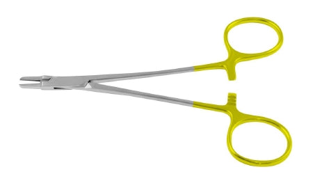 Medline - Needle Holder 5 inch Length Narrow Cross Serrated Tips Finger Ring Handle - MDS2422213
