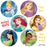 Smilemakers  100 Per Unit Disney Princess Friendship Mini Dots Sticker 0.875 Inch - ST1156R