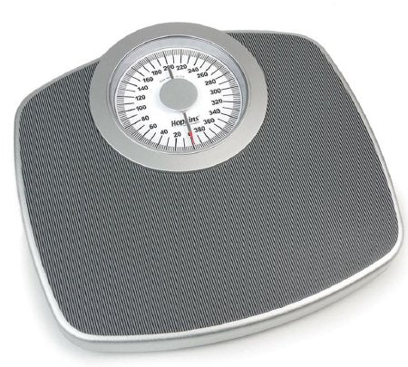 Hopkins Medical Products Floor Scale Dial Display 400 Lbs. Capacity Gray Analog - 689401