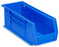 ULINE - Stackable Storage Bin Uline Blue Plastic 4 X 4 X 11 Inch - S-13536BLU