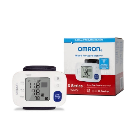 Omron Healthcare Digital Blood Pressure Wrist Unit Omron 3 Series Automatic Inflation Wrist Adult Large Cuff - BP6100