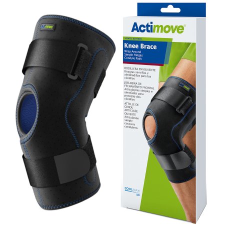 Actimove Sports Edition - Knee Brace 3X-Large D-Ring / Hook and Loop Strap Closure 24 to 26 Inch Thigh Circumference Left or Right Knee - 7311806