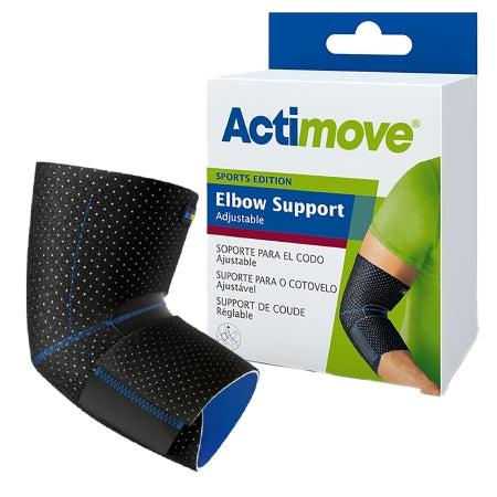 Bsn Medical Elbow Support Actimove Sports Edition One Size Fits Most Pull-On / Hook And Loop Strap Closure Sleeve Left Or Right Elbow 7-1/2 To 14-1/2 Inch Circumference Black - 7561730