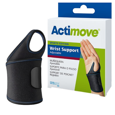 Actimove Sports Edition - Thumb Stabilizer Adult Large / X-Large Pull-On / Hook and Loop Strap Closure Left or Right Hand Black - 7563631