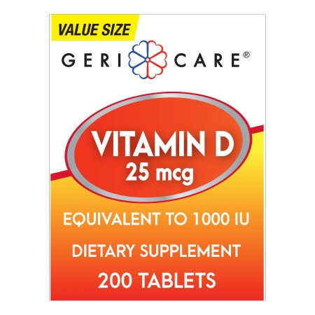 Geri-Care - Vitamin Supplement Vitamin D3 1000 IU Strength Tablet 200 per Bottle - 876-20-GCP