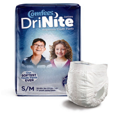 Attends Healthcare Products Unisex Youth Absorbent Underwear Comfees Drinite Juniors Pull On With Tear Away Seams Small / Medium Disposable Heavy Absorbency - CMF-YSM