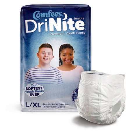 Attends Healthcare Products Unisex Youth Absorbent Underwear Comfees Drinite Juniors Pull On With Tear Away Seams Large / X-Large Disposable Heavy Absorbency - CMF-YLXL