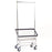 R & B Wire Products - Laundry Cart with Double Pole Rack 3.75 Bushel Capacity Steel Tubing 5 Inch Clean Wheel System Casters - 200CSC56C
