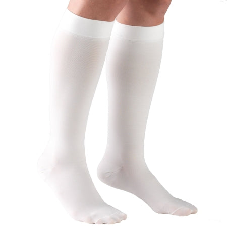 Truform Compression Stocking Truform Knee High Large White Closed Toe - 8865-WH-LG
