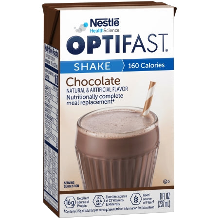 Nestle Healthcare Nutrition Oral Supplement Optifast 800 Chocolate Flavor Ready To Use 8 Oz. Container Carton - 12320496