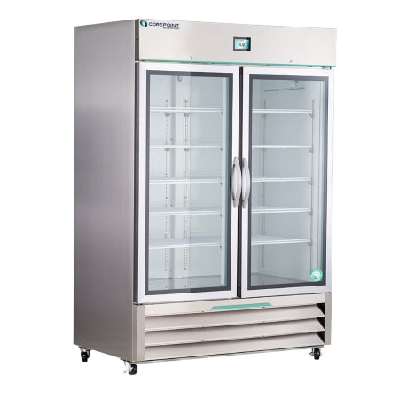 Corepoint Scientific White Diamond Series - Refrigerator Laboratory Use 49 cu.ft. 2 Swing Glass Doors Cycle Defrost - NSWDR492SSG/0