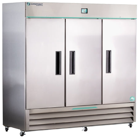 Corepoint Scientific White Diamond Series - Refrigerator Laboratory Use 72 cu.ft. 3 Solid Swing Doors Cycle Defrost - NSWDR723SSS/0