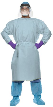 Halyard Chemo360 - Chemotherapy Procedure Gown 2X-Large Blue NonSterile ASTM F739-12 Disposable - O&M Halyard - 47347