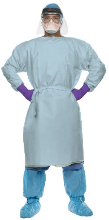 Halyard Chemo360 - Chemotherapy Procedure Gown 2X-Large Blue NonSterile ASTM F739-12 Disposable - 47347
