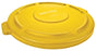 Rubbermaid Brute - Trash Can Lid Round, Snap On, Yellow, 2 X 22-1/4 Inch - Rj Schinner Co - FG263100YEL-EA
