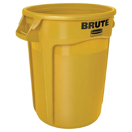 Rubbermaid Brute - Trash Can 32 gal. Round Yellow Plastic Open Top - Rj Schinner Co - FG263200YEL-EA