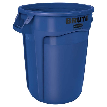 Rubbermaid Brute - Trash Can 32 gal. Round Blue Plastic Open Top - FG263200BLUE-EA