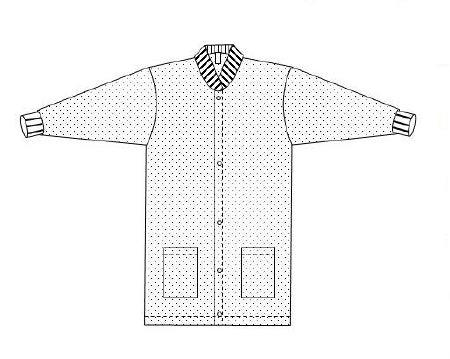 Welmed Warm-Up Jacket White Large Hip Length Disposable - 1230-731L