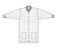 Welmed Warm-Up Jacket White Large Hip Length Disposable - 1230-731L