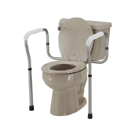 Nova Ortho-Med Toilet Safety Rail Nova White / Silver Aluminum - 8200