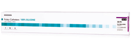 Mckesson Brand Foley Catheter Mckesson 2-Way Coude Tip 5 Cc Balloon 22 Fr. Silicone - 16-SFOL522C