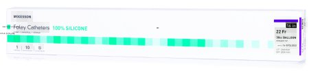 McKesson - Foley Catheter 2-Way Standard Tip 30 cc Balloon 22 Fr. Silicone - 16-SFOL3022