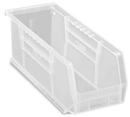 ULINE - Stackable Storage Bin Uline Clear Plastic 4 X 4 X 11 Inch - S-13536C