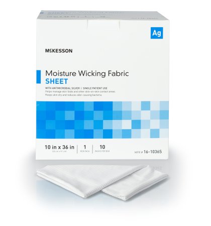 McKesson - Silver Moisture Wicking Fabric 10 X 36 Inch Rectangle Sterile - 16-1036S