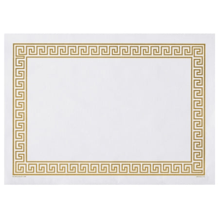 Rj Schinner Co Placemat, Paper Hoffmaster Gold Greek 9 3/4"X14" (1000/Cs) - 310694