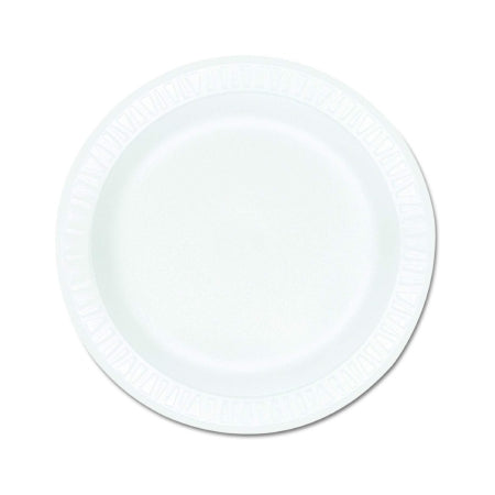 Dart Concorde - Compartment Plate White Single Use Non-Laminated Foam 9 Inch Diameter - 9PWCR / 9PWC