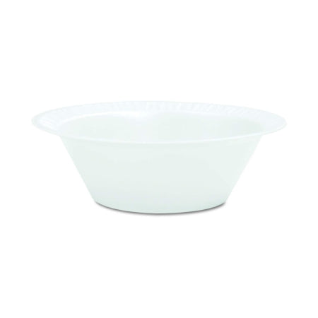 Dart Concorde - Food Bowl White Single Use Foam - 12BWWCR / 12BWWC