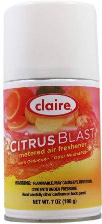 Claire - Air Freshener Dry Mist 7 oz. Can Citrus Blast Scent - Rj Schinner Co - 112