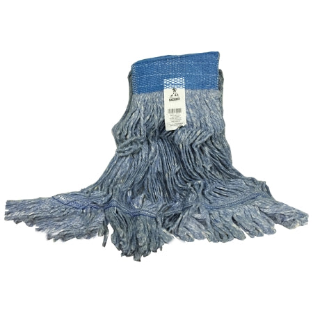 Performance Plus - Wet String Mop Head Looped-end Blue Synthetic Fiber Reusable - Rj Schinner Co - P26312