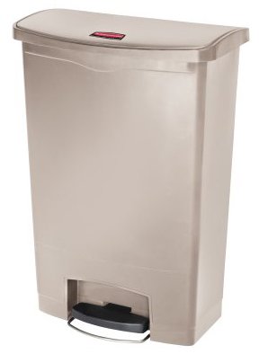 Rubbermaid Streamline - Trash Can 24 gal. Rectangular Beige Resin Step On - Rj Schinner Co - 1883552