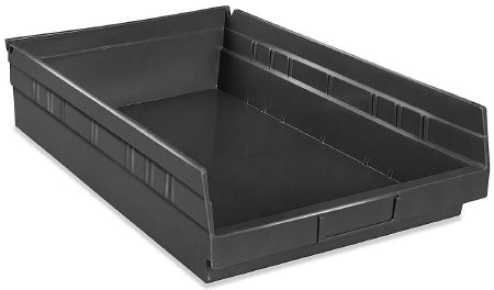 ULINE - Shelf Bin Uline Black Plastic 4 X 11 X 18 Inch - S-19945BL