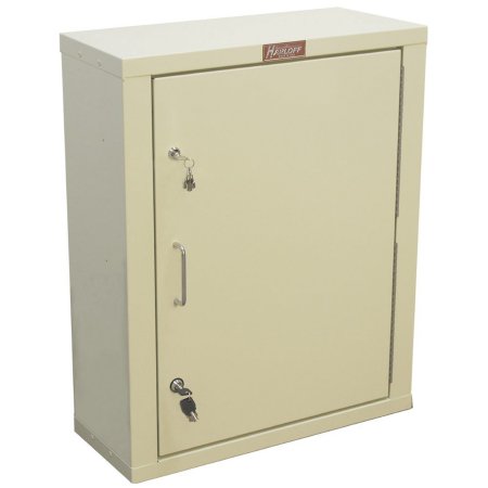 Harloff - Narcotic Cabinet Wall Mounting 20 Gauge Steel Without Drawers 1 Fixed and 1 Adjustable Shelf Tubular Lock - 2830AQ