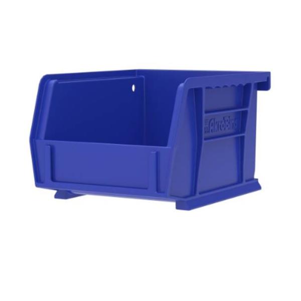 Akro-Mils Bin Storage Akrobins 7-3/8X4-1/8X3" Blue Polymer With Label Holder Each, 24 Ea/Ca - 30220BLUE
