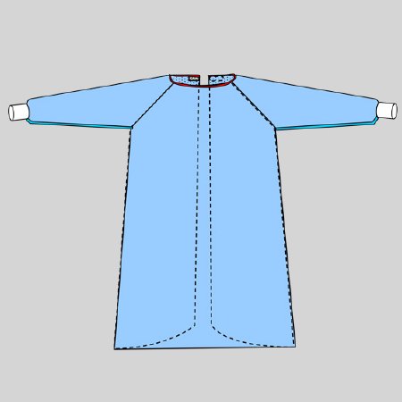 Protect4U - Reinforced Surgical Gown X-Large / X-Long Blue Sterile AAMI Level 4 Disposable - Welmed - 1231-177XL
