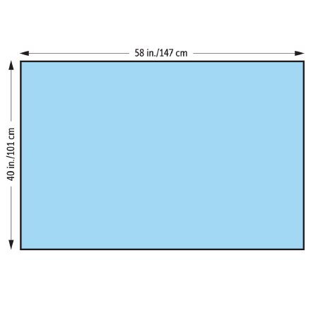 O&M Halyard General Purpose Drape Half Drape 40 W X 58 L Inch Sterile - 47614
